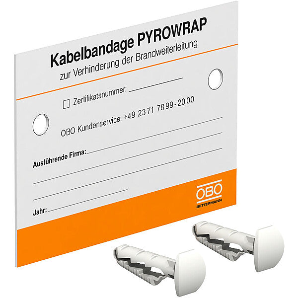 OBO Kennzeichnungsschild f.Kabelbandage KS-FSB DE